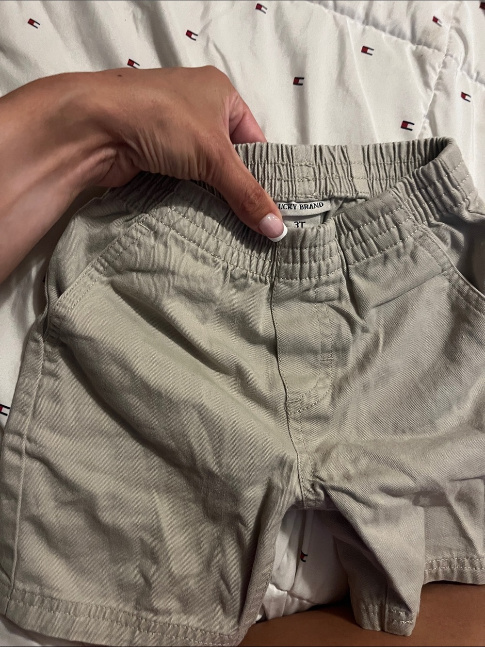 Lucky Brand Khaki Elastic-Waist Shorts